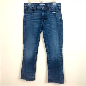 Banana Republic Medium Wash Cropped Flare Jeans